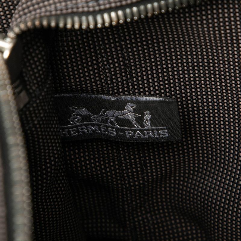 エルメス エールライン トートPM グレー ブラック キャンバス