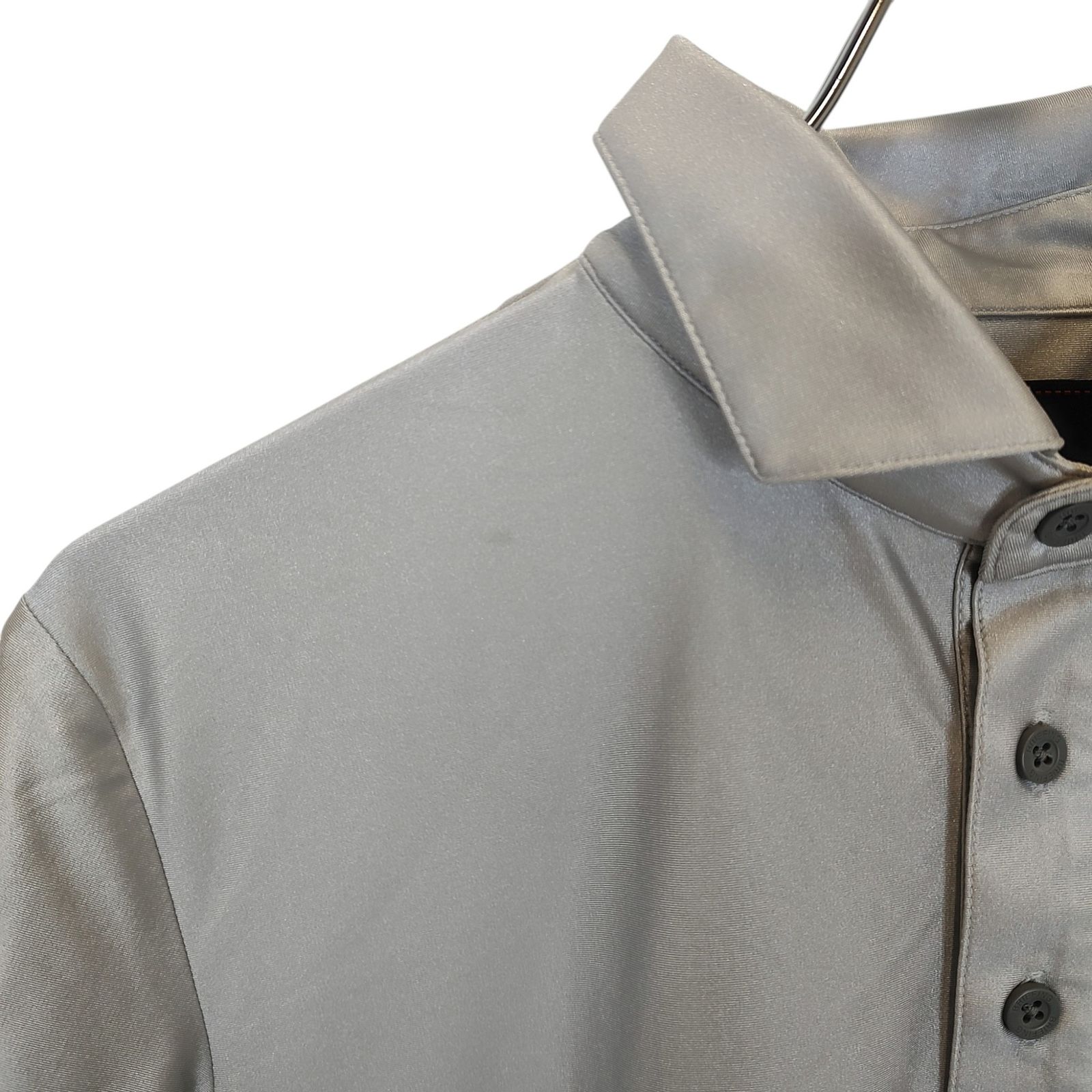 BRIEFING シルバー ポロシャツ Mサイズ BRIEFING GOLF ブリーフィングゴルフ S/S POLO 半袖 ポロシャツ