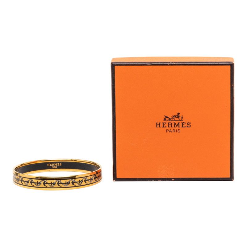HERMES エルメス ブレスレット バングル エマイユPM ライオン　美品 値下げ☆HERMES エルメス エマイユPM ライオン バングル ブレスレット