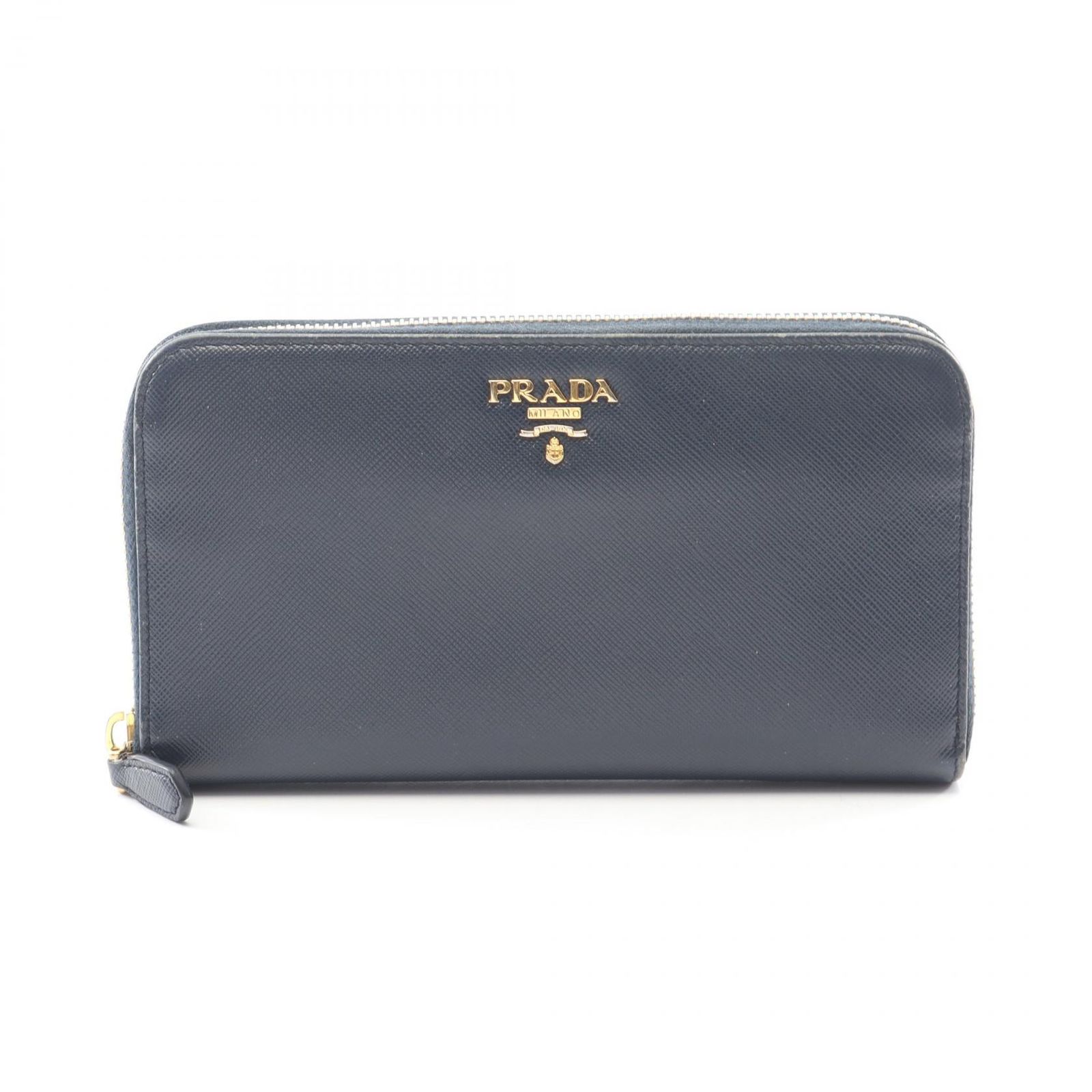 プラダ PRADA ラウンド長財布 SAFFIANO METAL 1M0506 ネイビー 