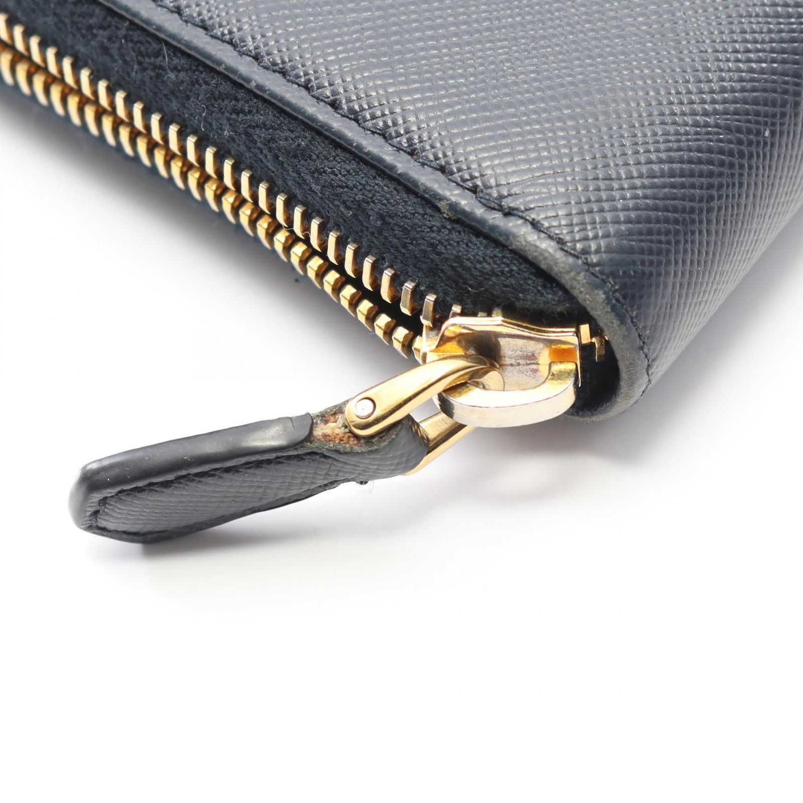 プラダ PRADA ラウンド長財布 SAFFIANO METAL 1M0506 ネイビー 