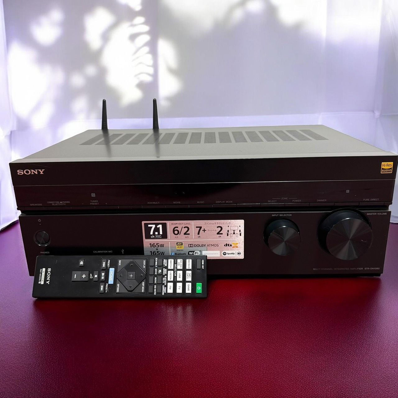 ☆送料無料 美品 SONY ソニー STR-DN1080 リモコン付き 7.1ch AV 