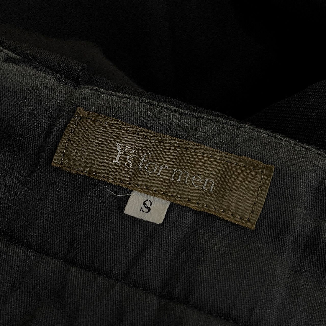 メンズ Y's for men ウールサージ3タック脇テープワイドパンツ サイド
