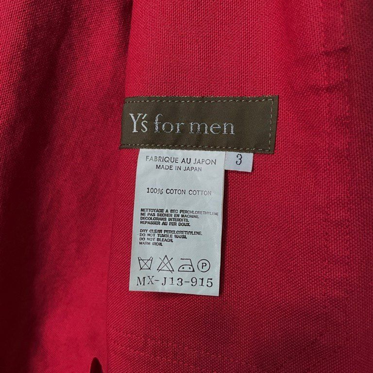 Y's for men ライトコットンキャンバススルーポケット付ロングコート