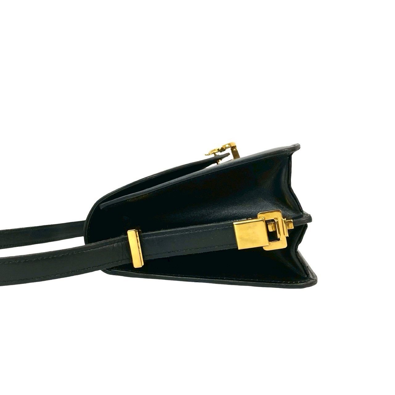 極 美品 CELINE セリーヌ ヴィンテージ トリオンフ ロゴ 金具 レザー