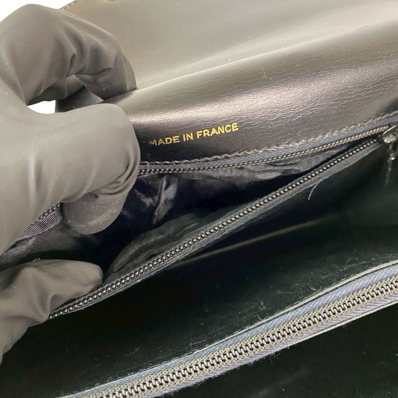 極 美品 CELINE セリーヌ ヴィンテージ トリオンフ ロゴ 金具 レザー