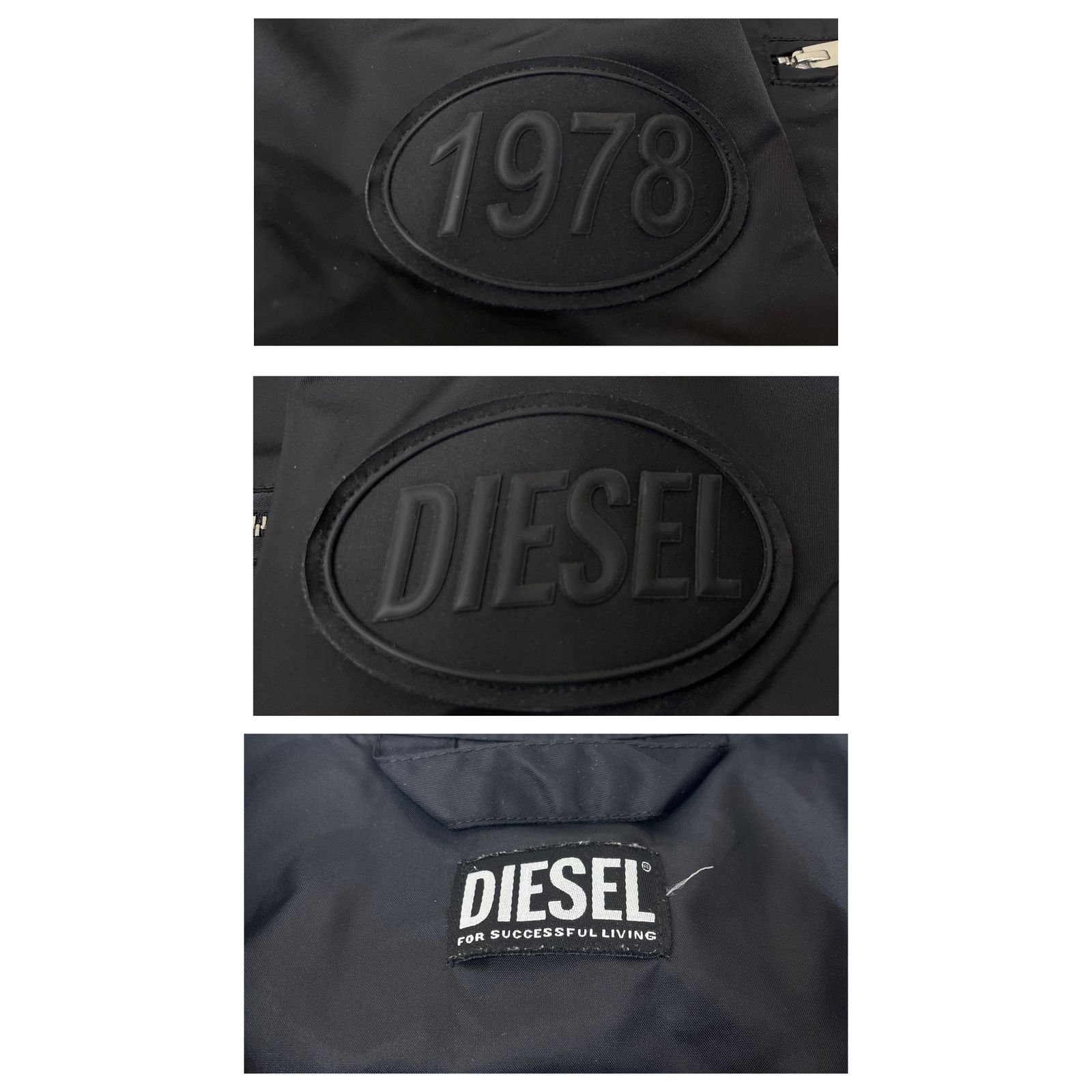DIESEL (ディーゼル) J-GLORY ナイロンシングルライダースジャケット