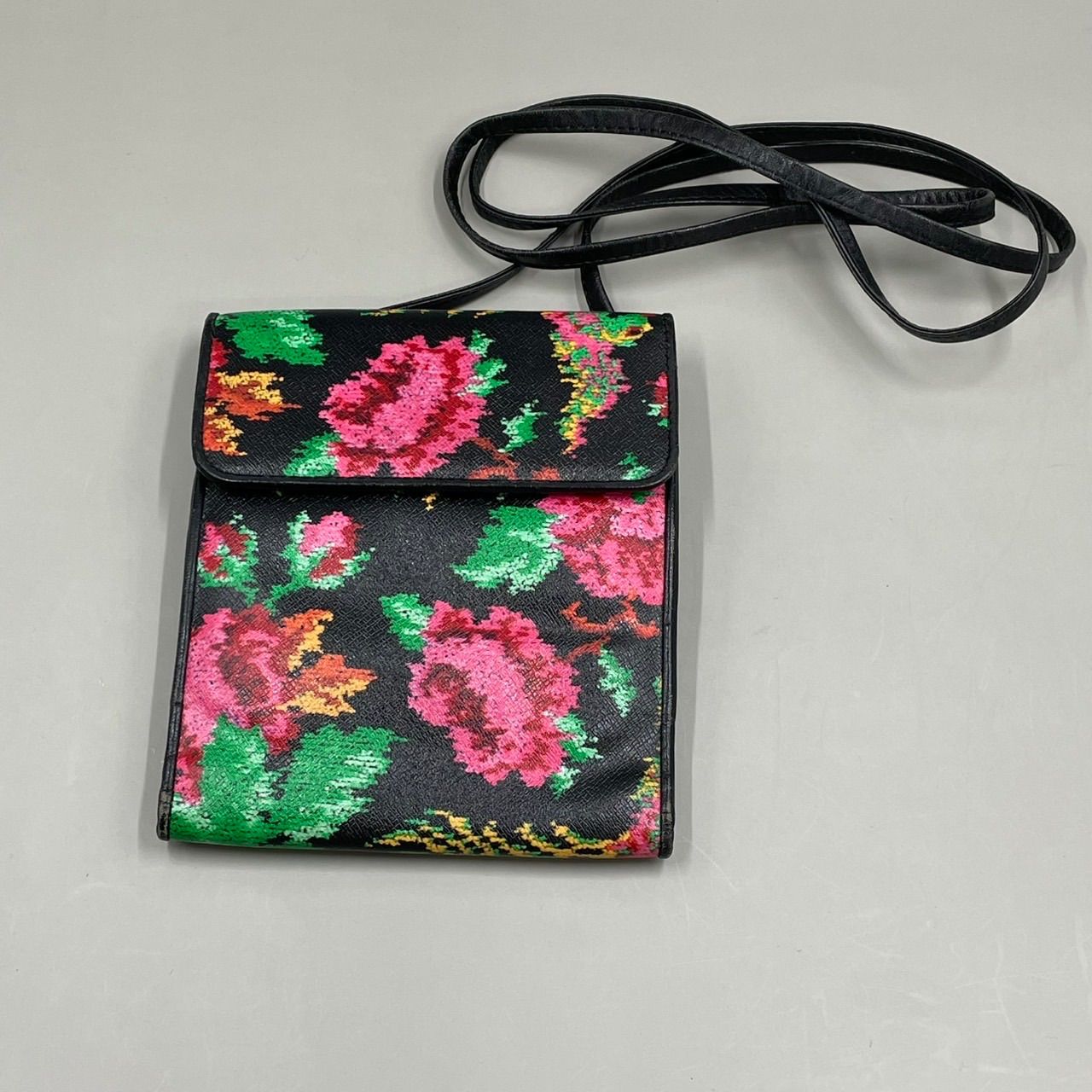 FEILER フェイラー ブラック 花柄 フラワー刺繍 ハンドバッグ 5150345 