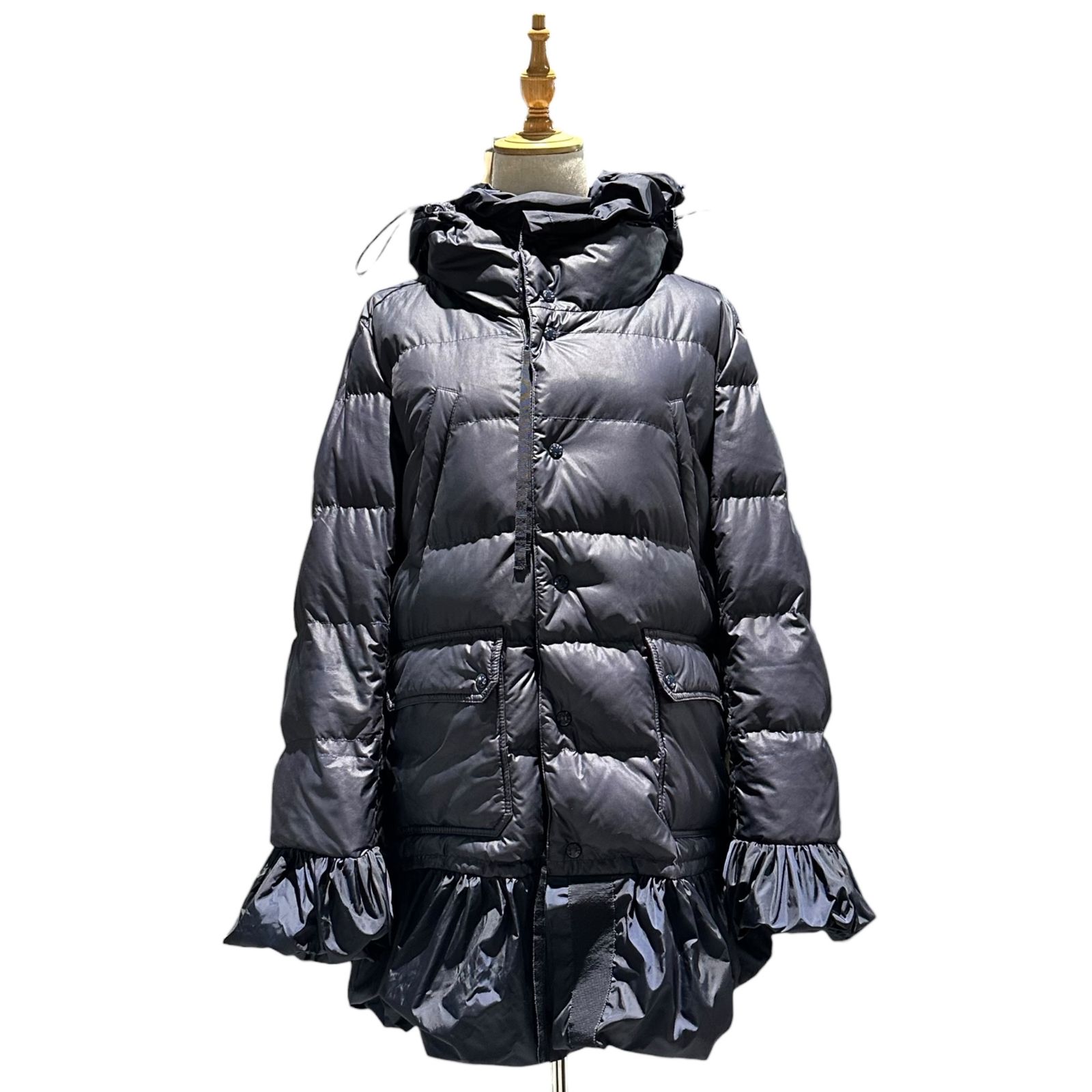 MONCLER×sacai(モンクレール×サカイ) SERI Frill Down Jacket セリ フリル 切替 ダウン ジャケット 2209S4630705 4 ネイビー