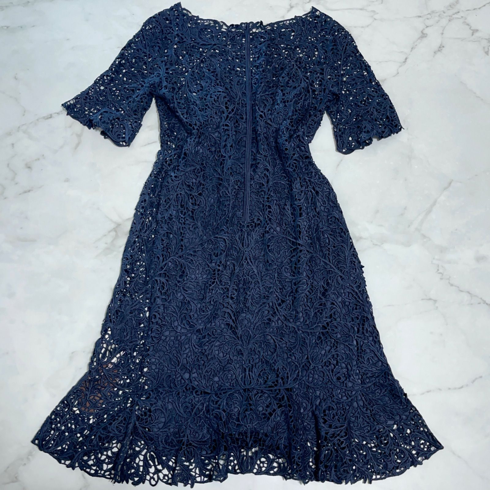 美品　ダーマコレクション　クリスセリーン　総レースワンピース　お呼ばれ　刺繍 未使用品 クリスセリーン CHRISCELIN ダーマコレクション DAMA