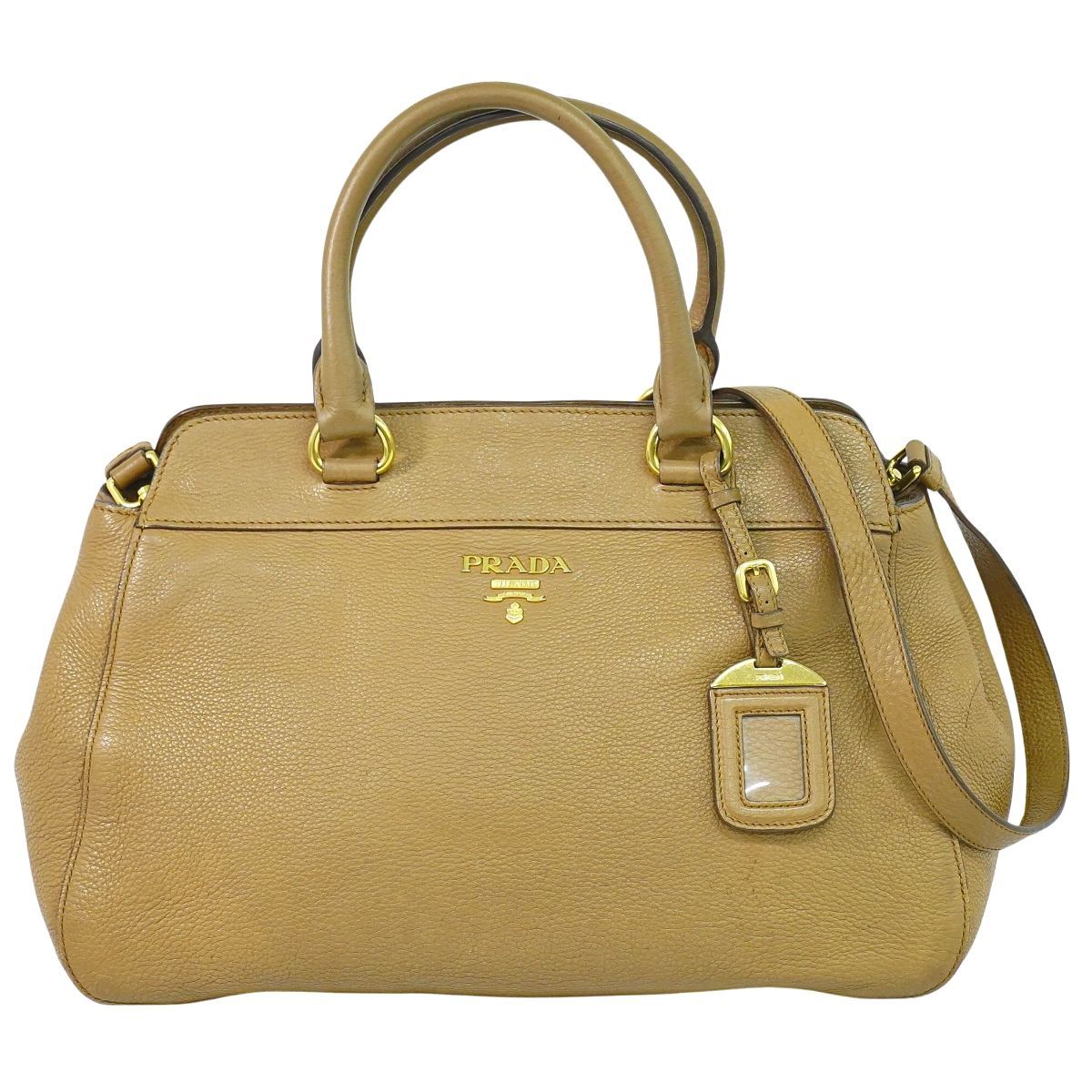 本物 プラダ PRADA レザー 2WAY ショルダーバッグ ハンドバッグ 