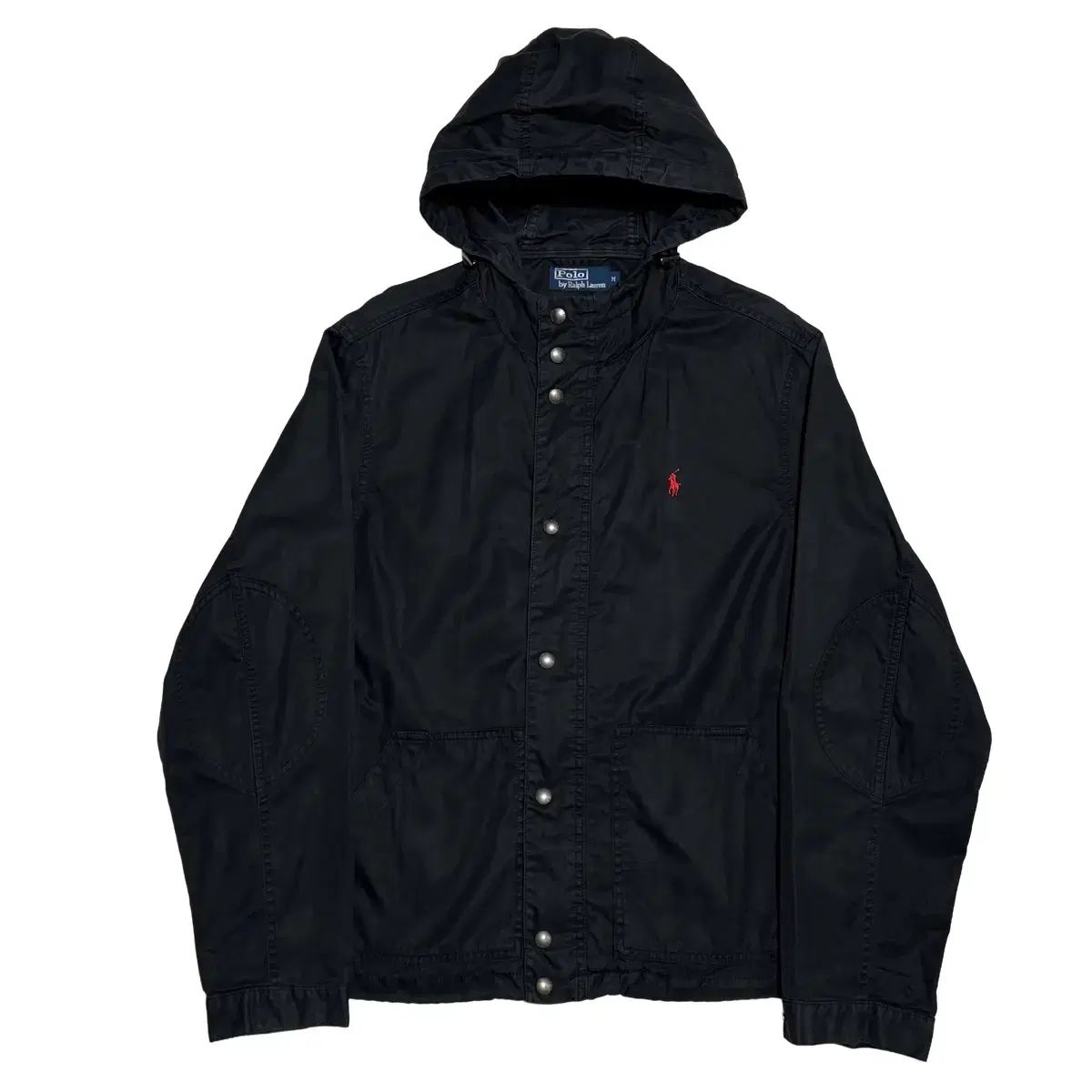 M ポロ ラルフローレン ブラック フード ジャケット RALPH ラルフ 
