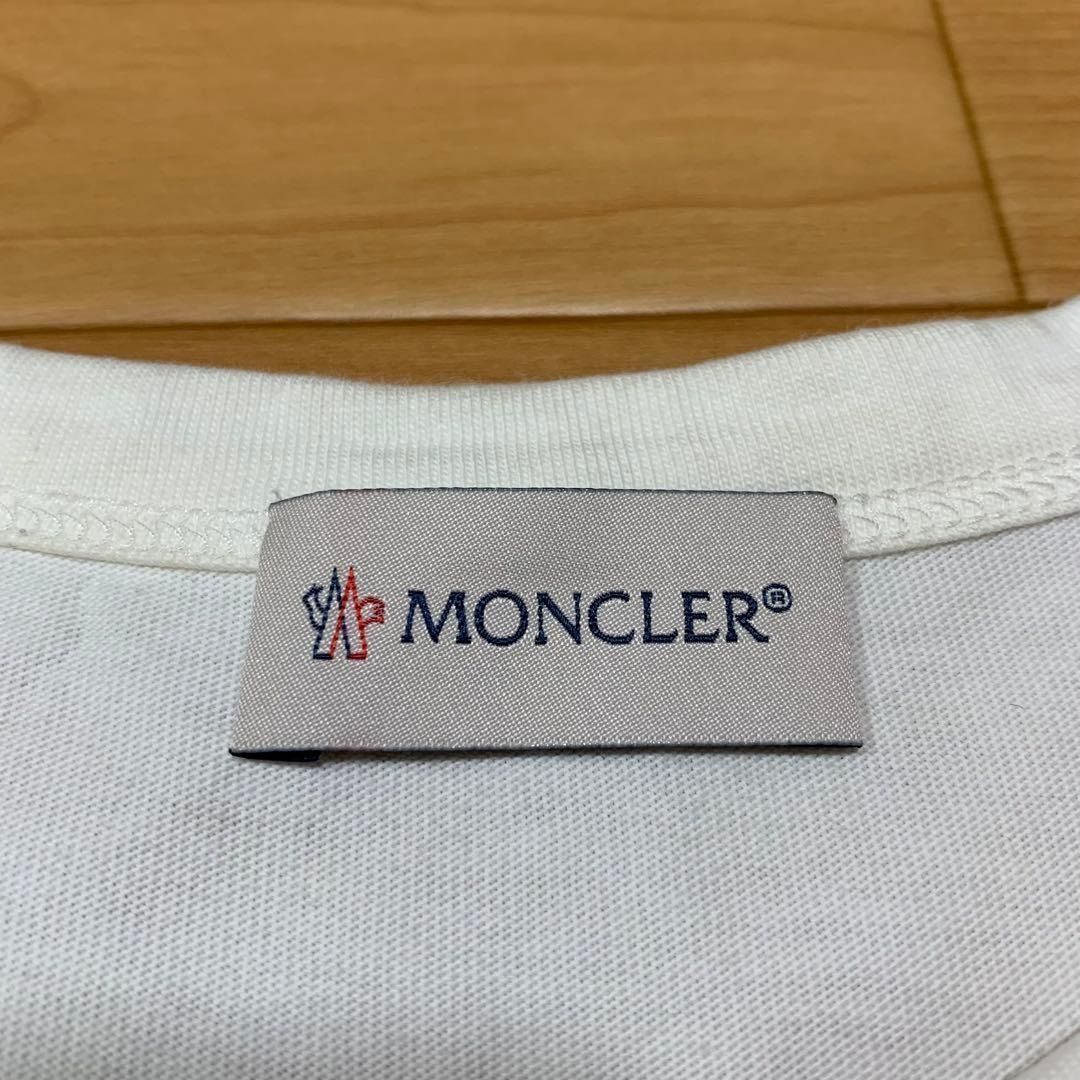 MONCLER ワッペン 刺繍 S ホワイト 長袖カットソー 4S512 - メルカリ
