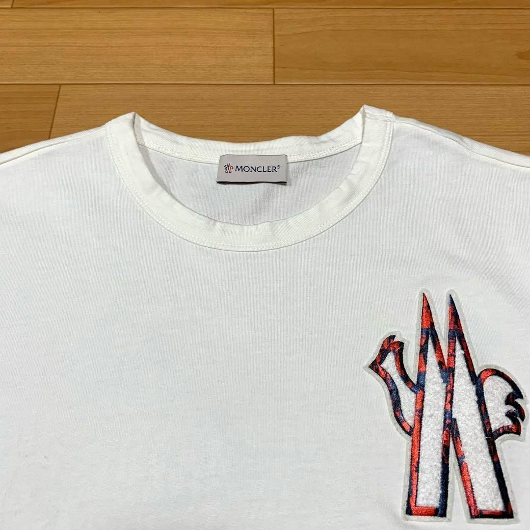 MONCLER ワッペン 刺繍 S ホワイト 長袖カットソー 4S512 - メルカリ