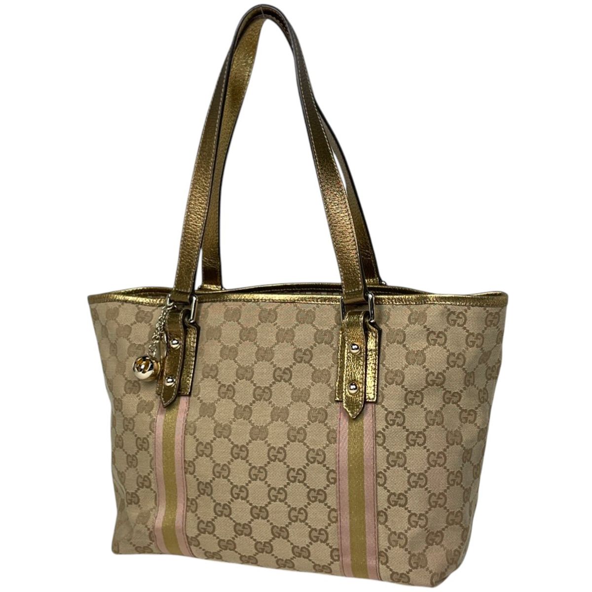 GUCCI ショルダーバッグ GGキャンバス ゴールド 【公式通販】
