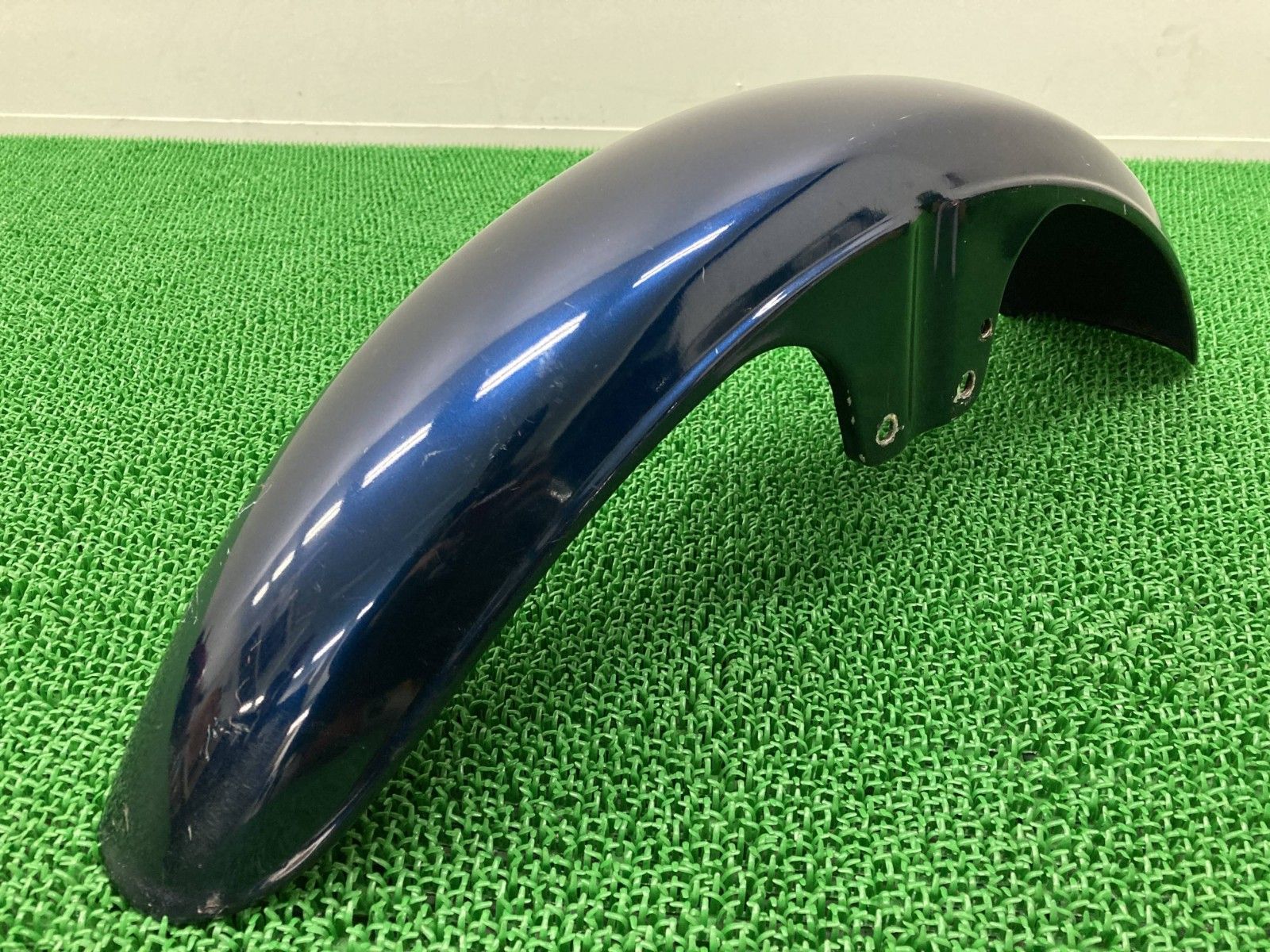 Z750FX フロントフェンダー 紺M カワサキ 純正 中古 バイク 部品 KZ750E Z750FXII Z750FXⅢ 当時物 コケキズ無し 曲がり無し Jp Z750FX フロントフェンダー 紺M カワサキ 純正 中古 バイク 部品