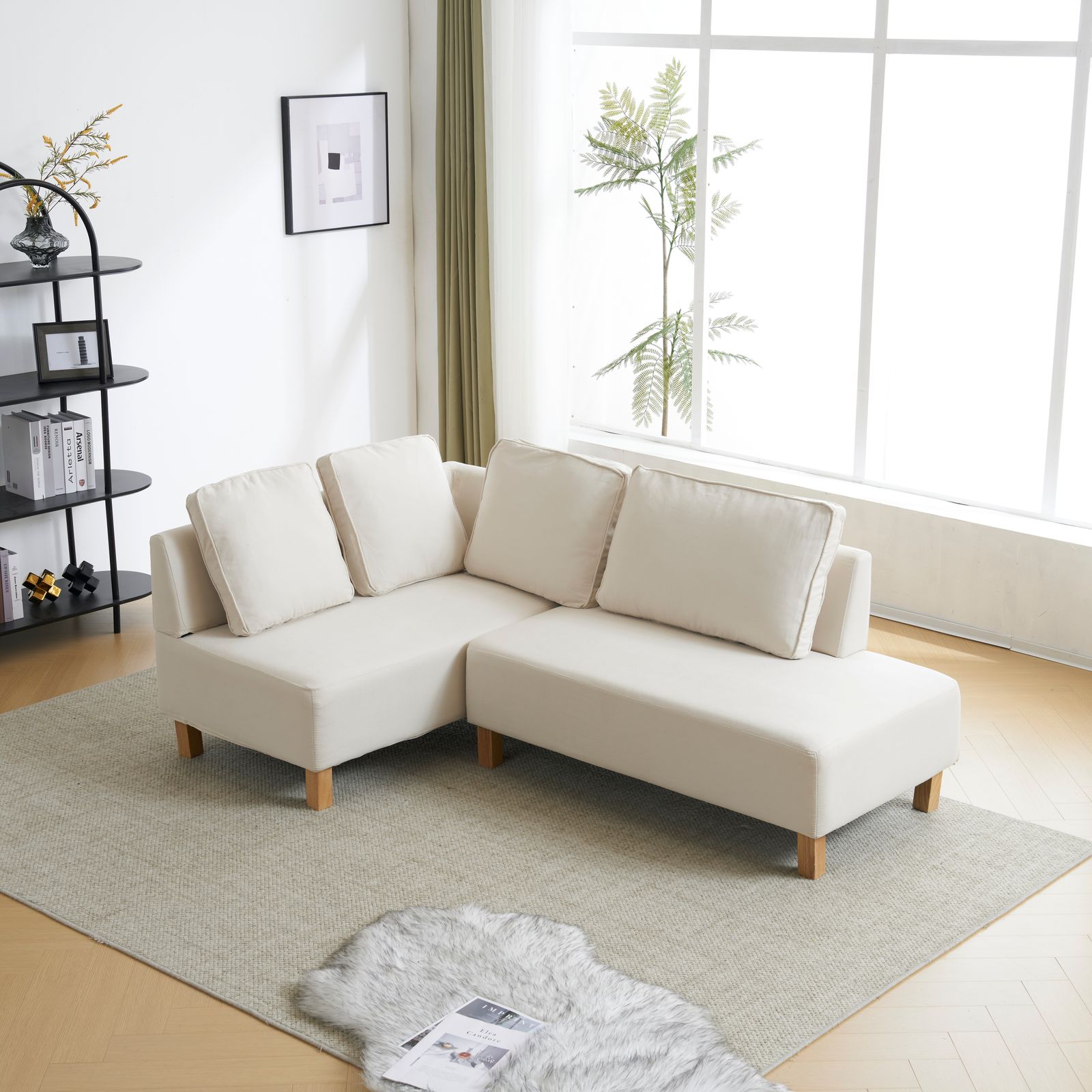 全新品 カウチソファ コーナーソファ リビングソファー 洗えるカバー L字型 ソファーセット 1年保証付き 28,893円
