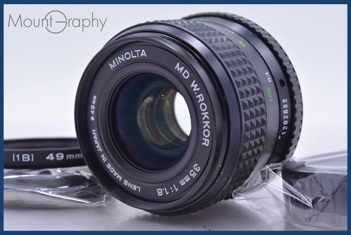☆極上品☆ MINOLTA ミノルタ MD W.ROKKOR 35mm F1.8 前後キャップ付属