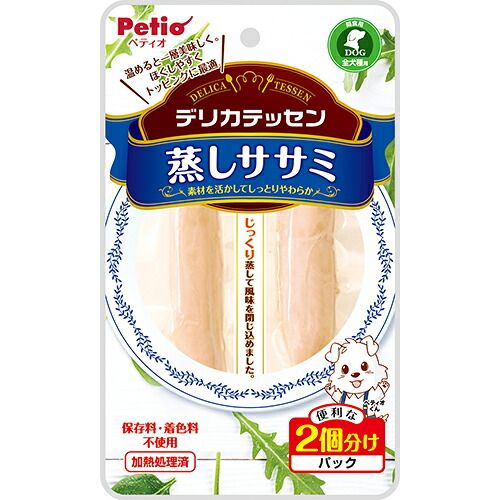 （まとめ買い）ペティオ デリカテッセン 蒸しササミ 2本入 【×24】