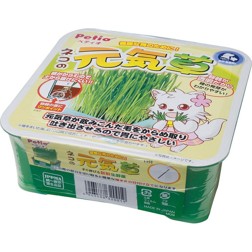 （まとめ買い）ペティオ 猫の元気草 猫用 【×10】