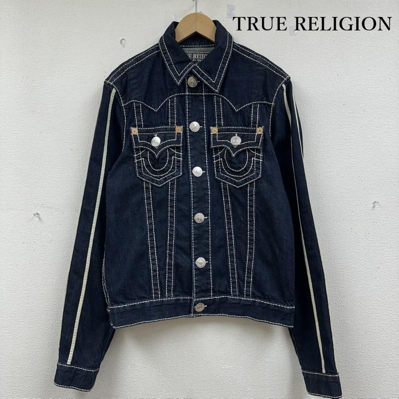 トゥルーレリジョン JIMMY BIG T JACKET ホワイト ステッチ デニム