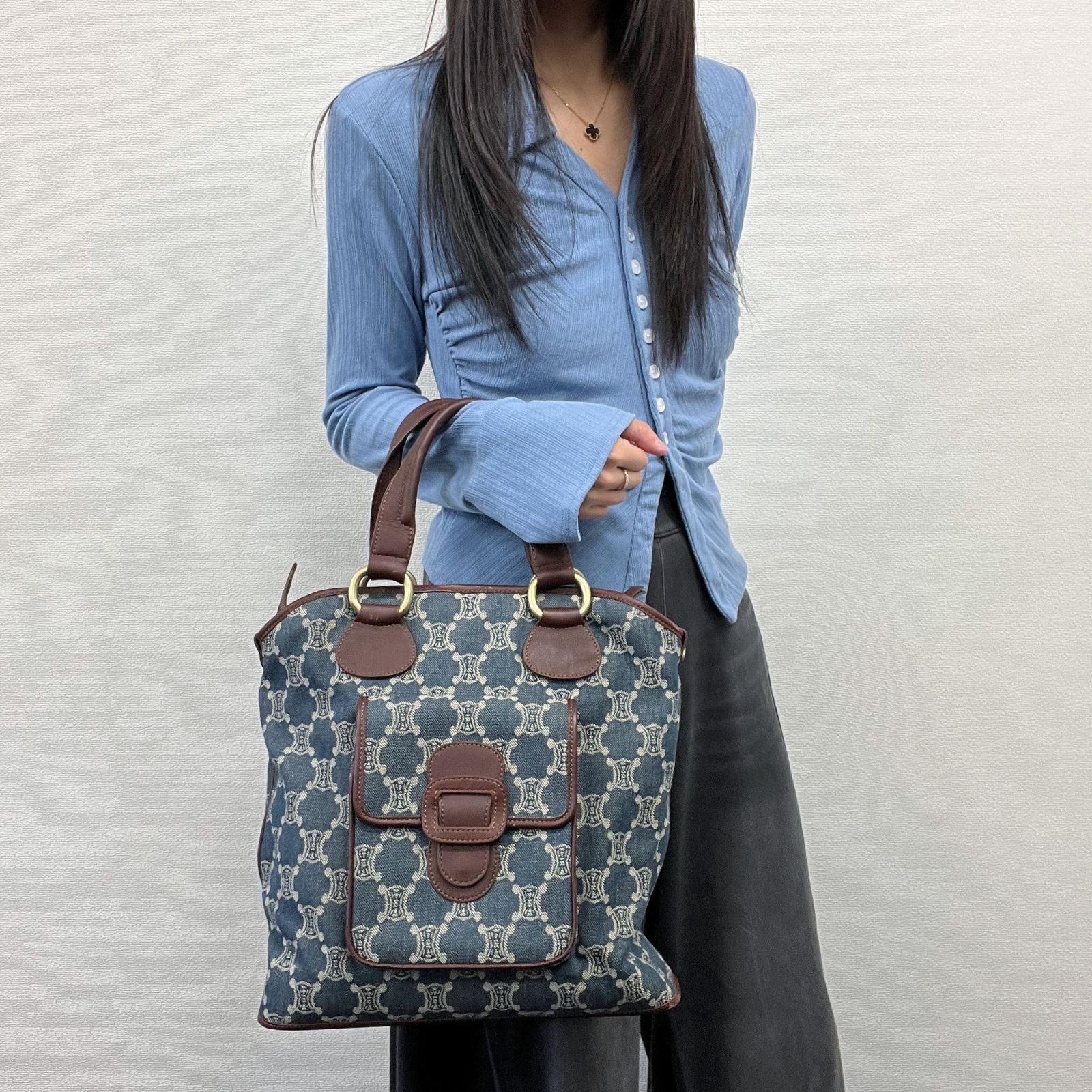 中古】CELINE セリーヌ パリマカダム ハンドバッグ トートバッグ 中古】CELINE セリーヌ パリマカダム ハンドバッグ トートバッグ