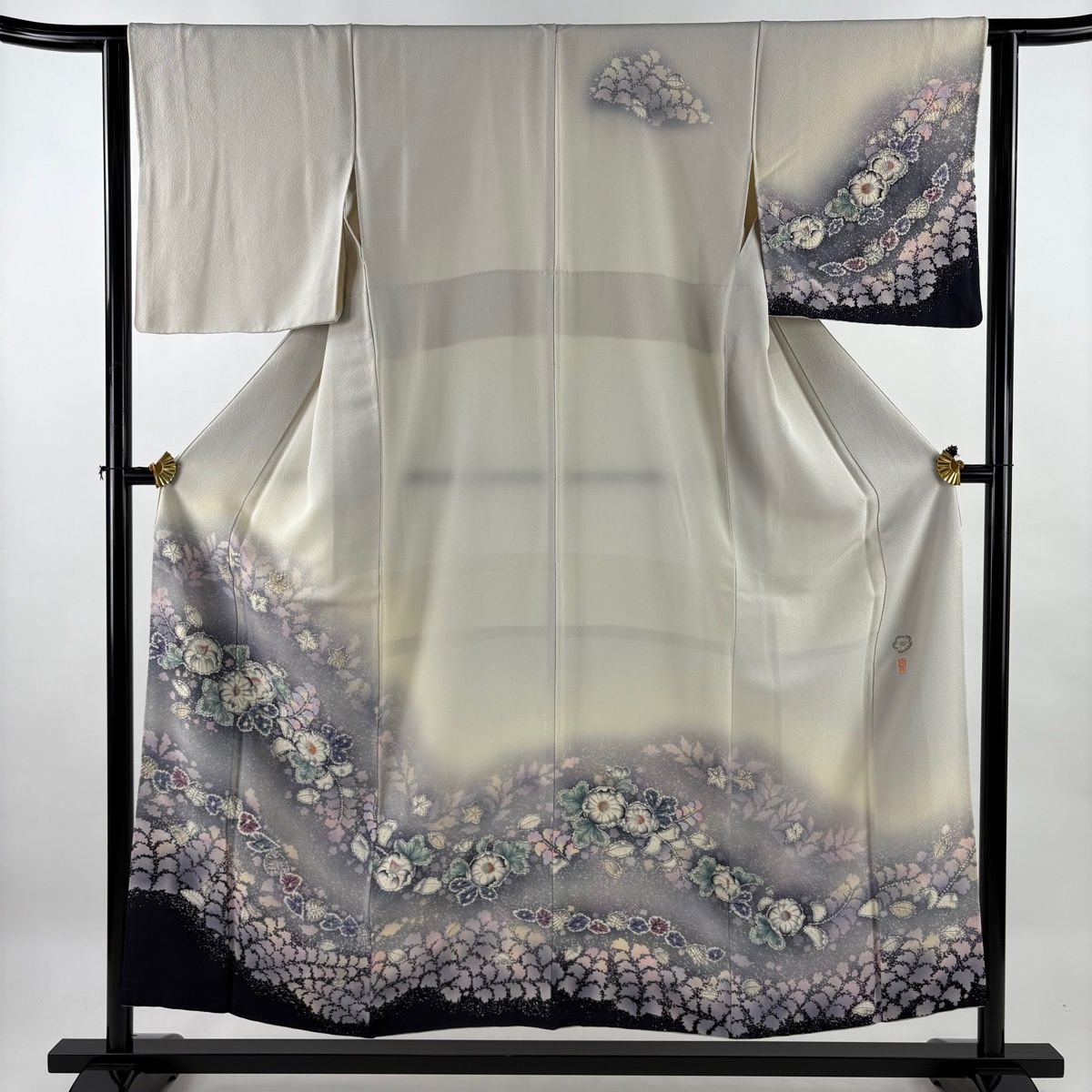 訪問着 身丈154cm 裄丈62.5cm S 袷 翠山工房 落款 辻が花 染め分け