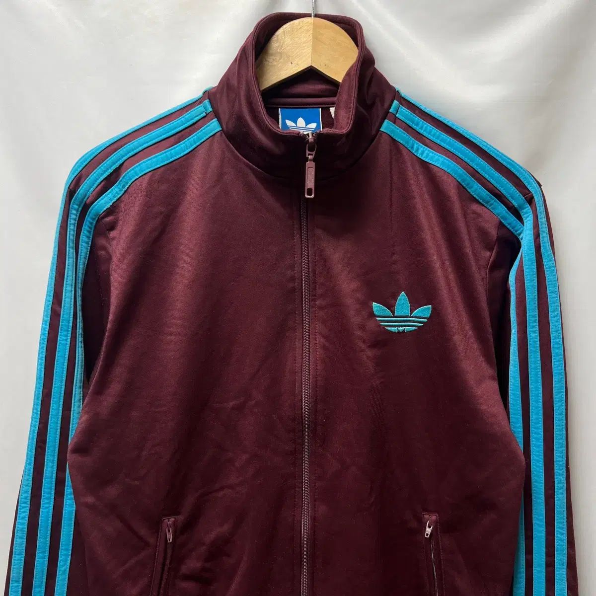 正規品/95 adidas 旧ファイヤーバード マルーン バーガンディ スカイ 
