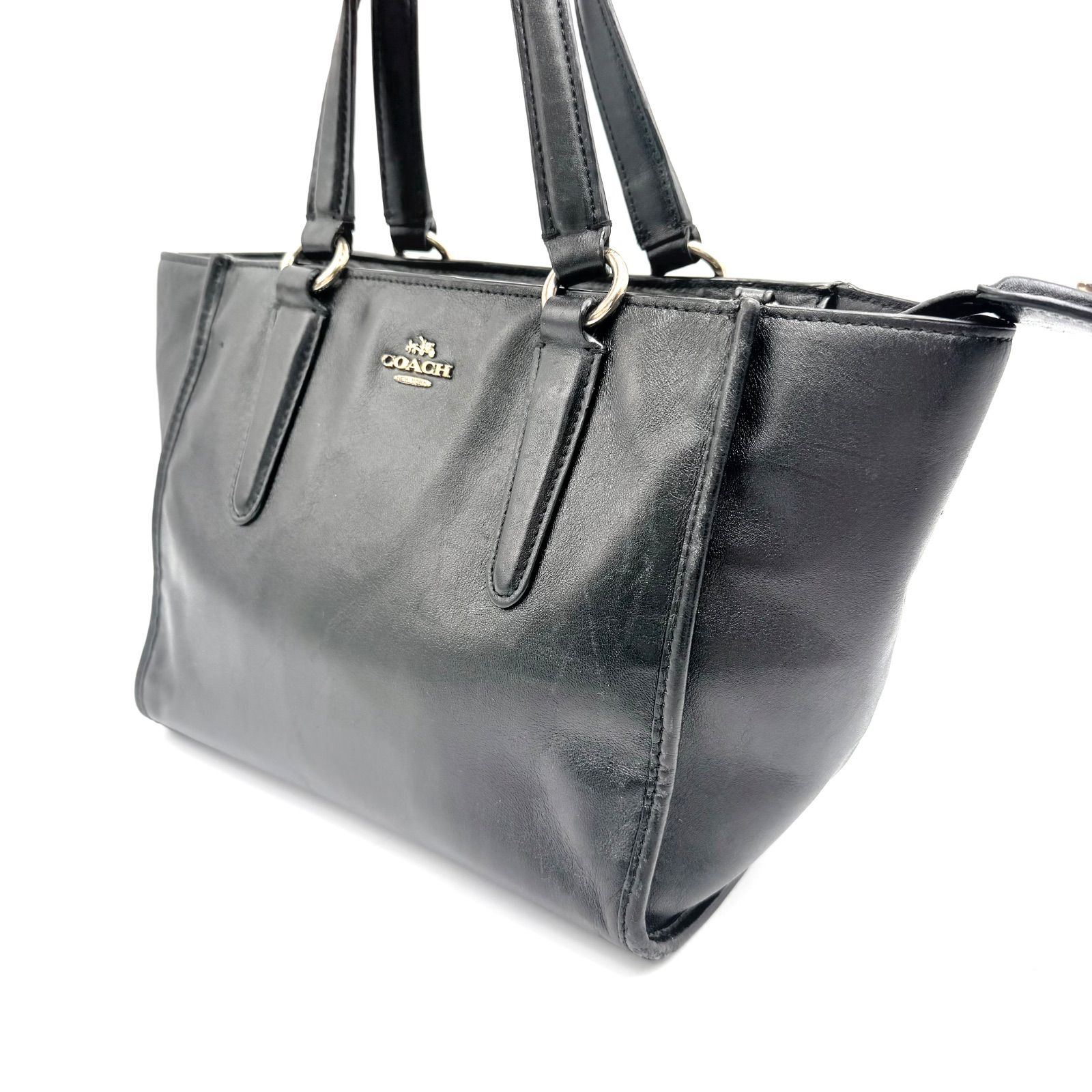 COACH y2k black leather handbag コーチ ブラックレザー ハンドバッグ 