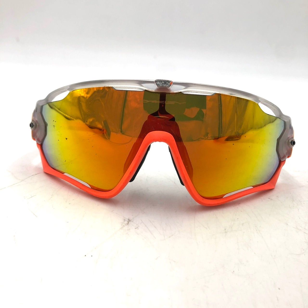 OAKLEY オークリー Jawbreaker サングラス クリア オレンジ - メルカリ