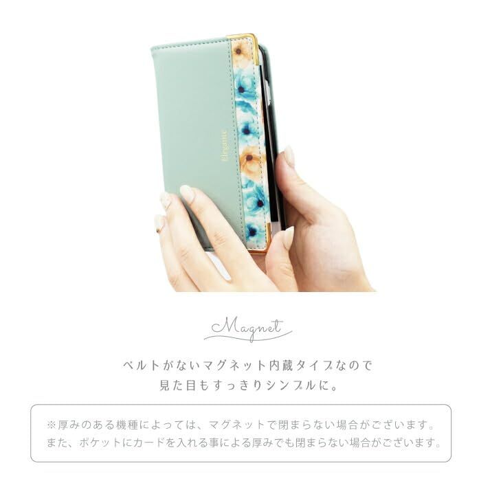 Elegante Elegante公式 Flower Google Pixel 9a 用 ケース 手帳型 スマホケース 手帳 携帯ケース 花柄 ストラップ カード 収納 マグネット かわいい おしゃれ 手帳型ケース グーグルピクセル9a ケース 用 ピンク  Official Grayish Flower Google Pixel 10 Pro