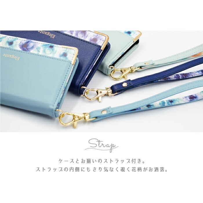 Elegante Elegante公式 Flower Google Pixel 9a 用 ケース 手帳型 スマホケース 手帳 携帯ケース 花柄 ストラップ カード 収納 マグネット かわいい おしゃれ 手帳型ケース グーグルピクセル9a ケース 用 ピンク  Official Grayish Flower Google Pixel 10 Pro