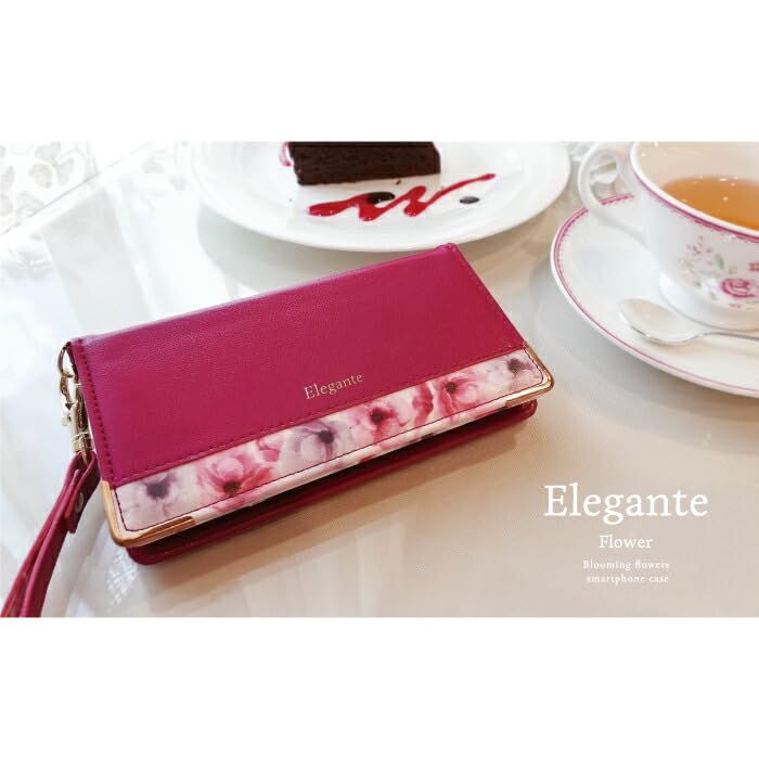 Elegante Elegante公式 Flower Google Pixel 9a 用 ケース 手帳型 スマホケース 手帳 携帯ケース 花柄 ストラップ カード 収納 マグネット かわいい おしゃれ 手帳型ケース グーグルピクセル9a ケース 用 ピンク  Official Grayish Flower Google Pixel 10 Pro