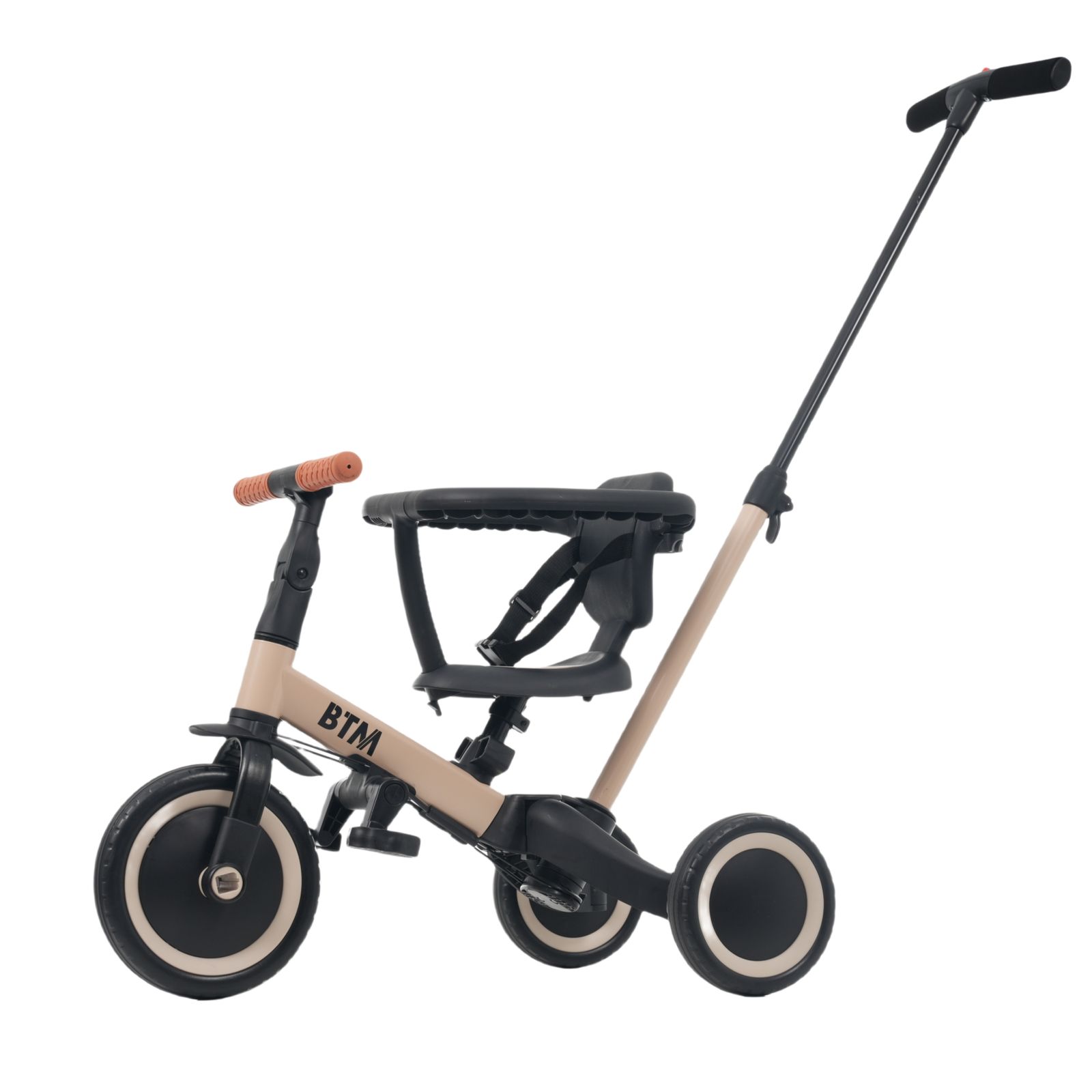 全新品 三輪車 足けりバイク 一台4役 ベビーカー かじとり 手押し棒付