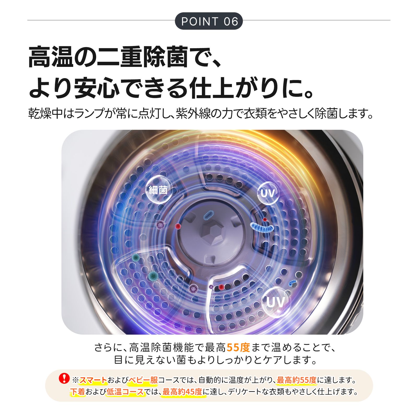 6月25日再入荷予定」全新品 衣類乾燥機 5kg 家庭用 大容量 除菌 シワ 