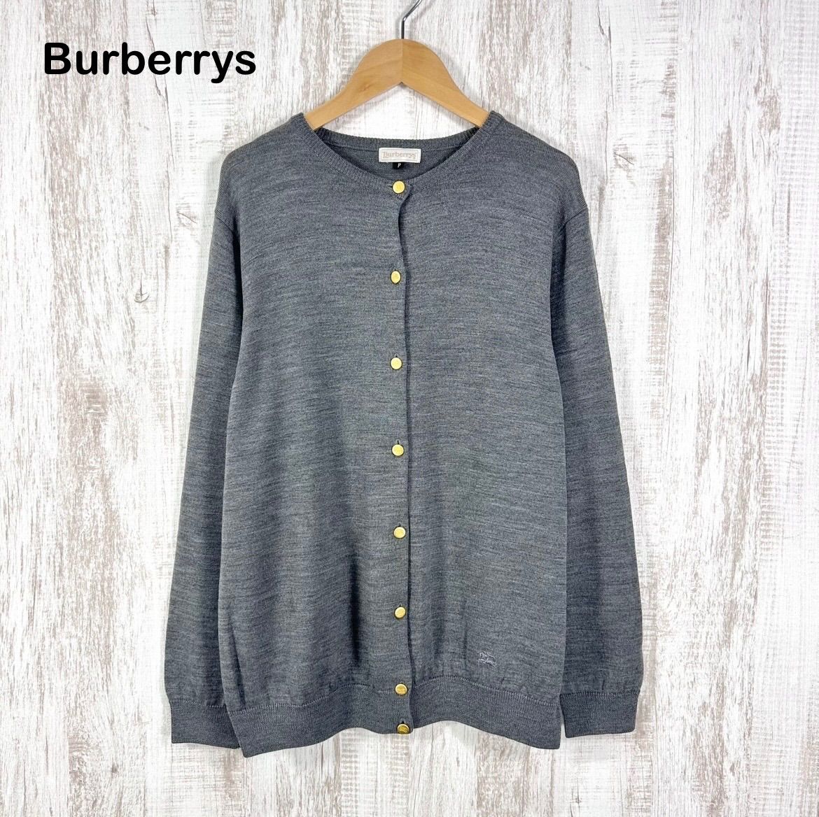 Burberrys バーバリーズ ホースロゴ ニット ウール 刺繍 M ネイビー 