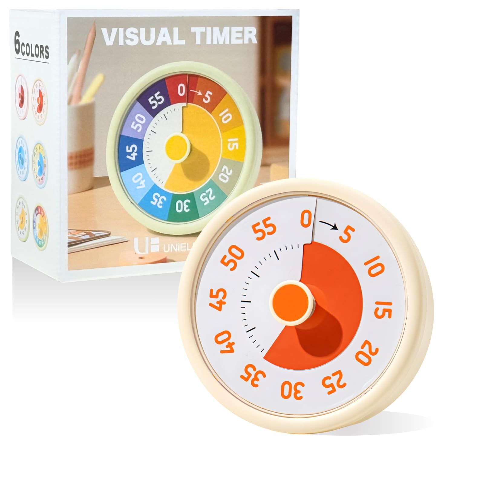 [UNiELEMENT] タイマー 勉強 学習 実感 タイム 子供 知育 ポモドーロ 受験 集中力 オレンジ