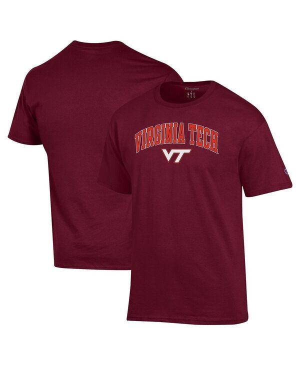 チャンピオン メンズ トップス Tシャツ ロゴ Champion Mens Maroon Virginia Techokies Arched Logo TShirt Maroon マルーン