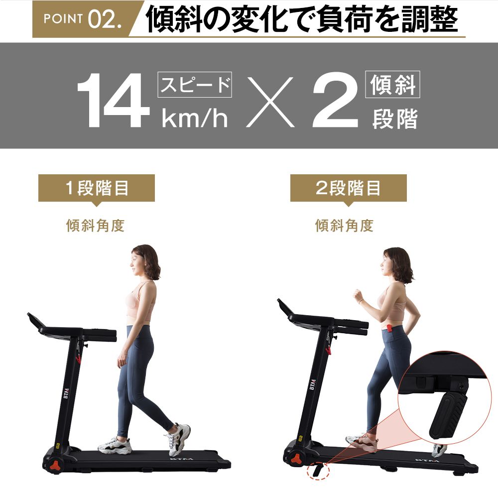 新入荷 全新品 電動ランニングマシン ルームランナー MAX14km h フィットネスマシーン 心拍数計測 ダイエット器具 有酸素運動 静音 折りたたみ 薄型 傾斜角度2段調節 家庭用 トレッドミル 1年保証付き - メルカリ