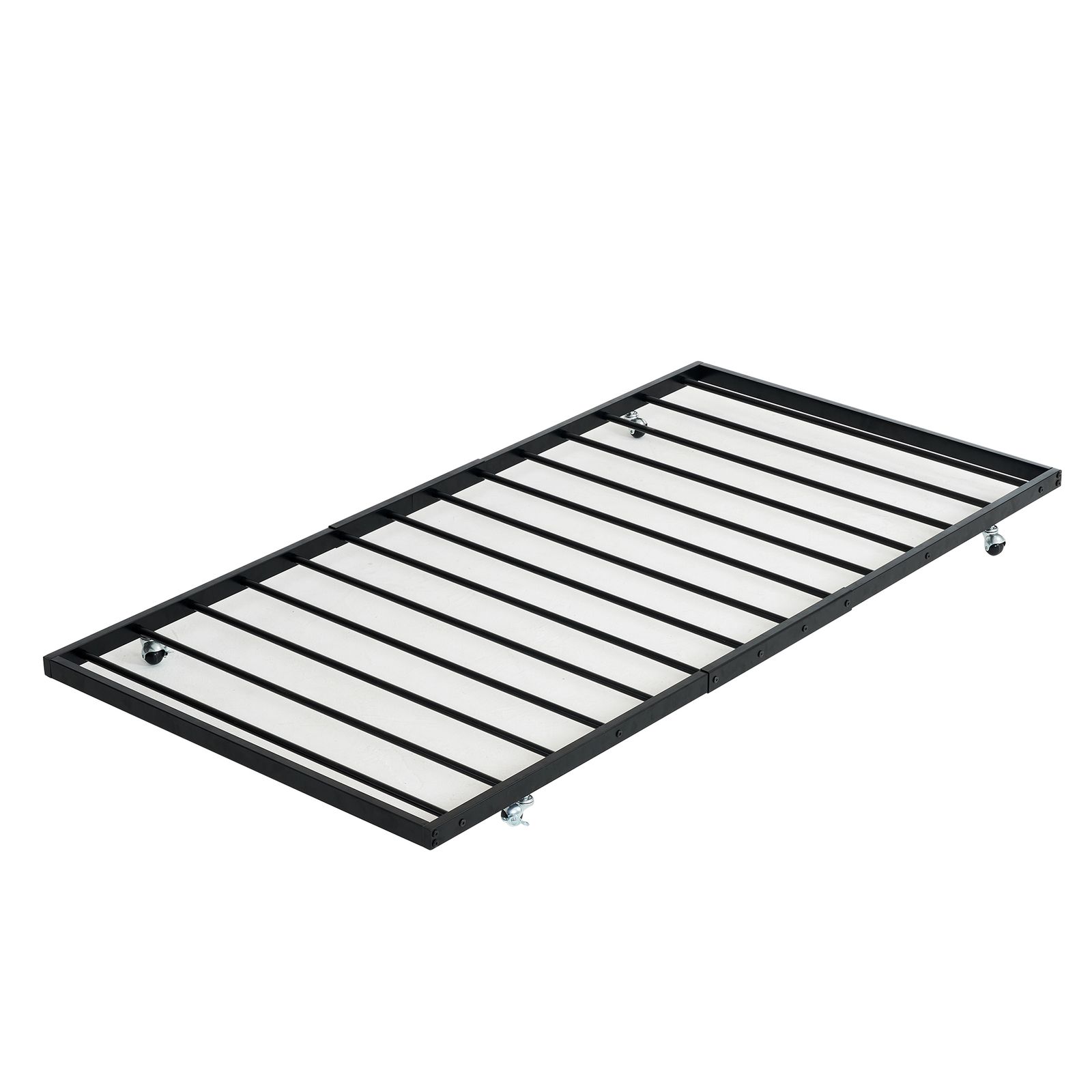 「数量限定セール」全新品 ブラック　195*97cm　パイプベッド シングル 収納 北欧風 子供部屋 スチール 耐震 ベッド SDG 1年保証付き