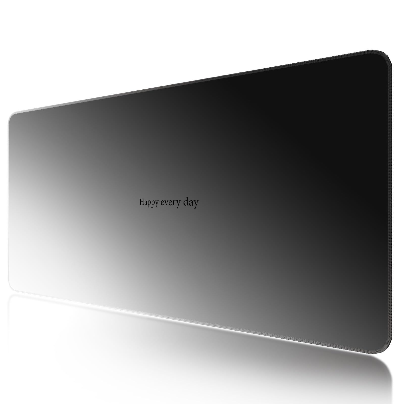 [KEYIRANGNI]マウスパッド 大型 ゲーミングマウスパット グラデーションパターン 大型の布系マウスパッド 規格90x40cmx0.3cm 厚手キーボードパッド 水洗い可能な滑り止めゴムベースのテーブルマット (白黒のグラデーション)