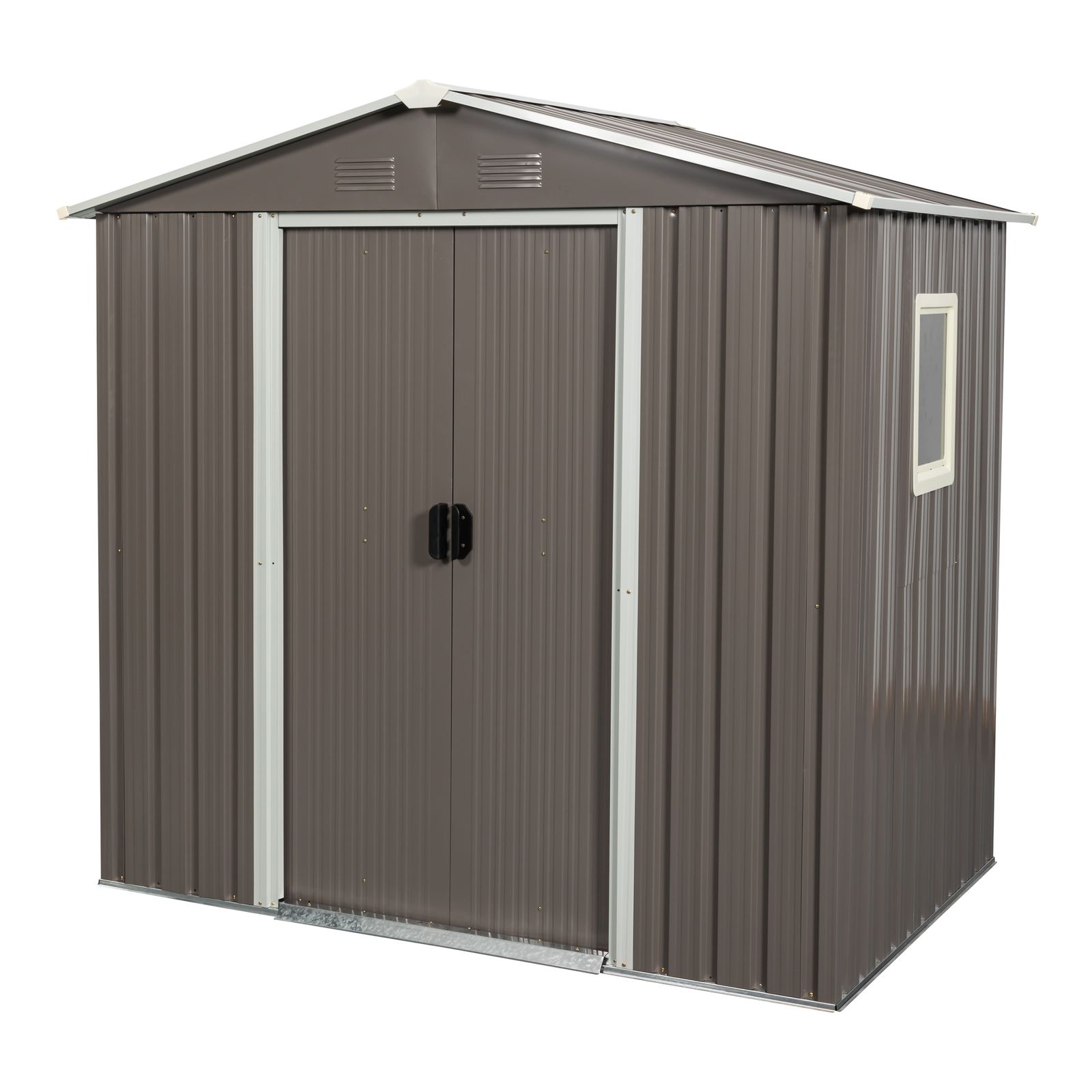 全新品 物置 屋外 戸外収納庫 スチール 幅194*奥行き131*高184 床材 