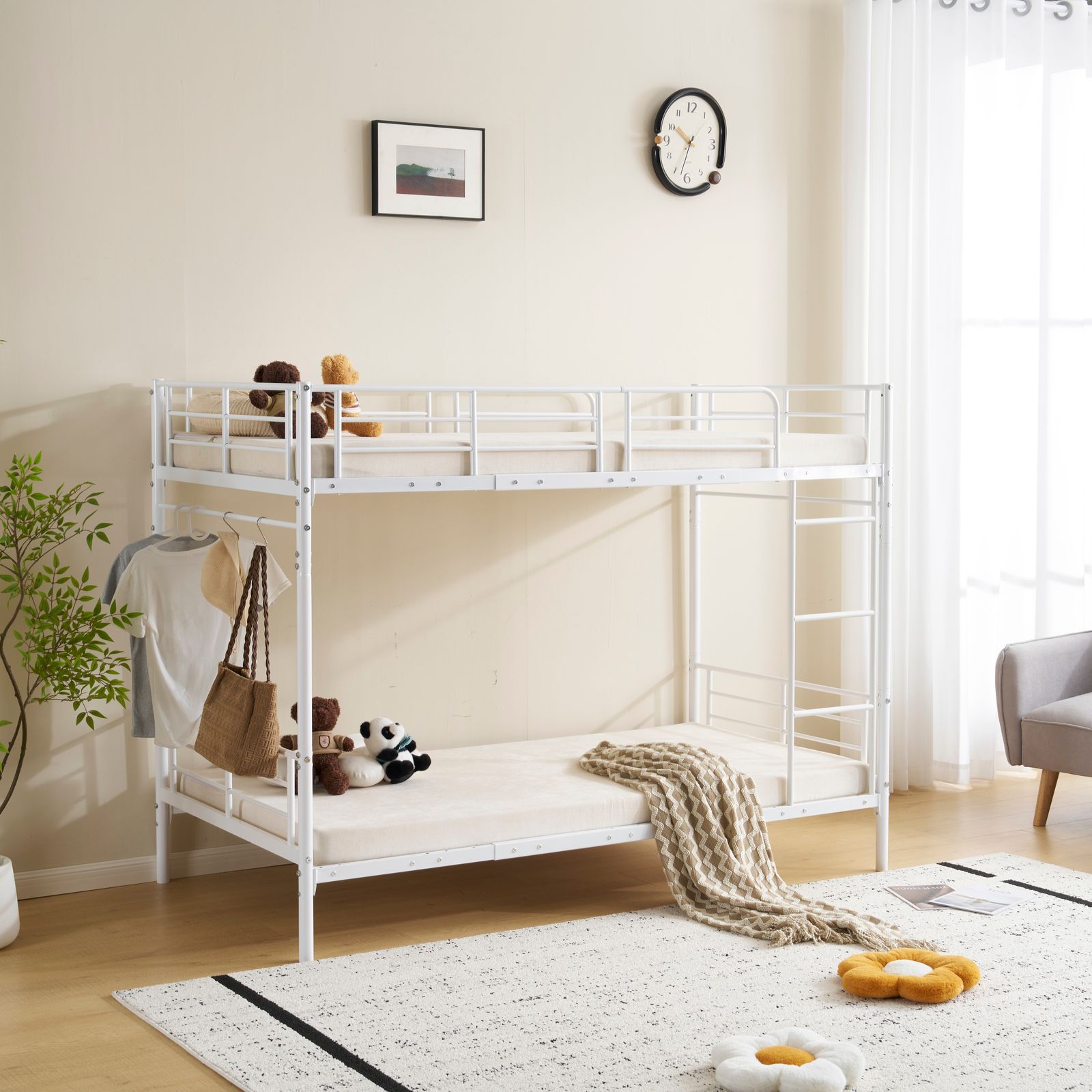 全新品 三段ベッド 分別可能 3段ベッド パイプベッド 子供ベッド 子供 