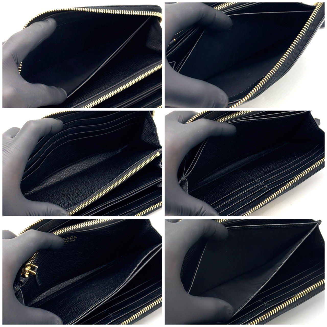 黒金の格上感】 PRADA 長財布 ラウンドファスナー ヴィッテロムーヴ
