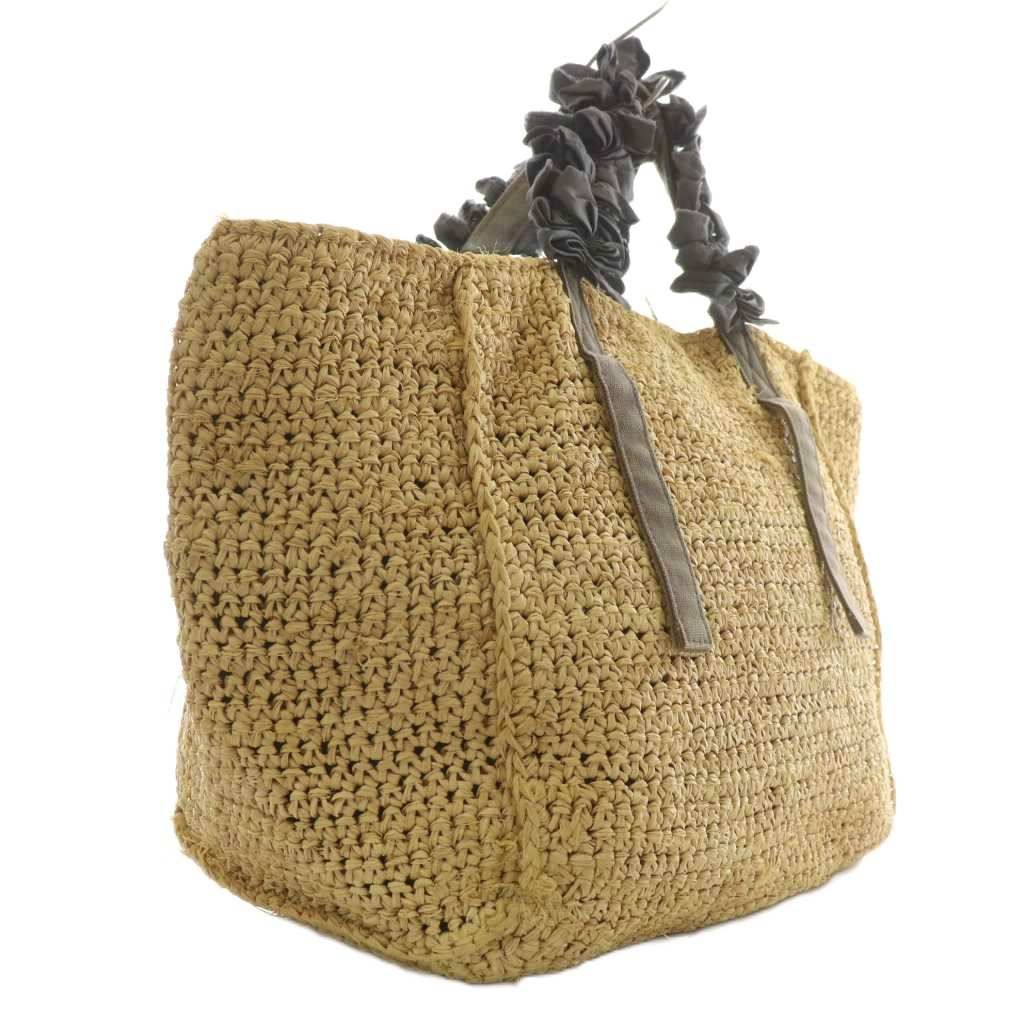 ラドロー LUDLOW かごバッグ トートバッグ ハンド ラフィア グレープ