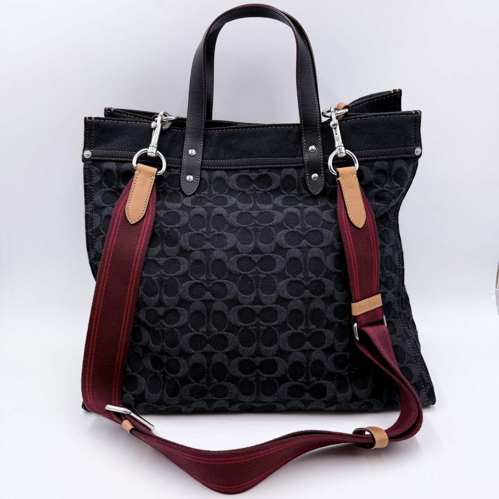 COACH コーチ シグネチャー キャンバス＆レザー ダッフル 2way 
