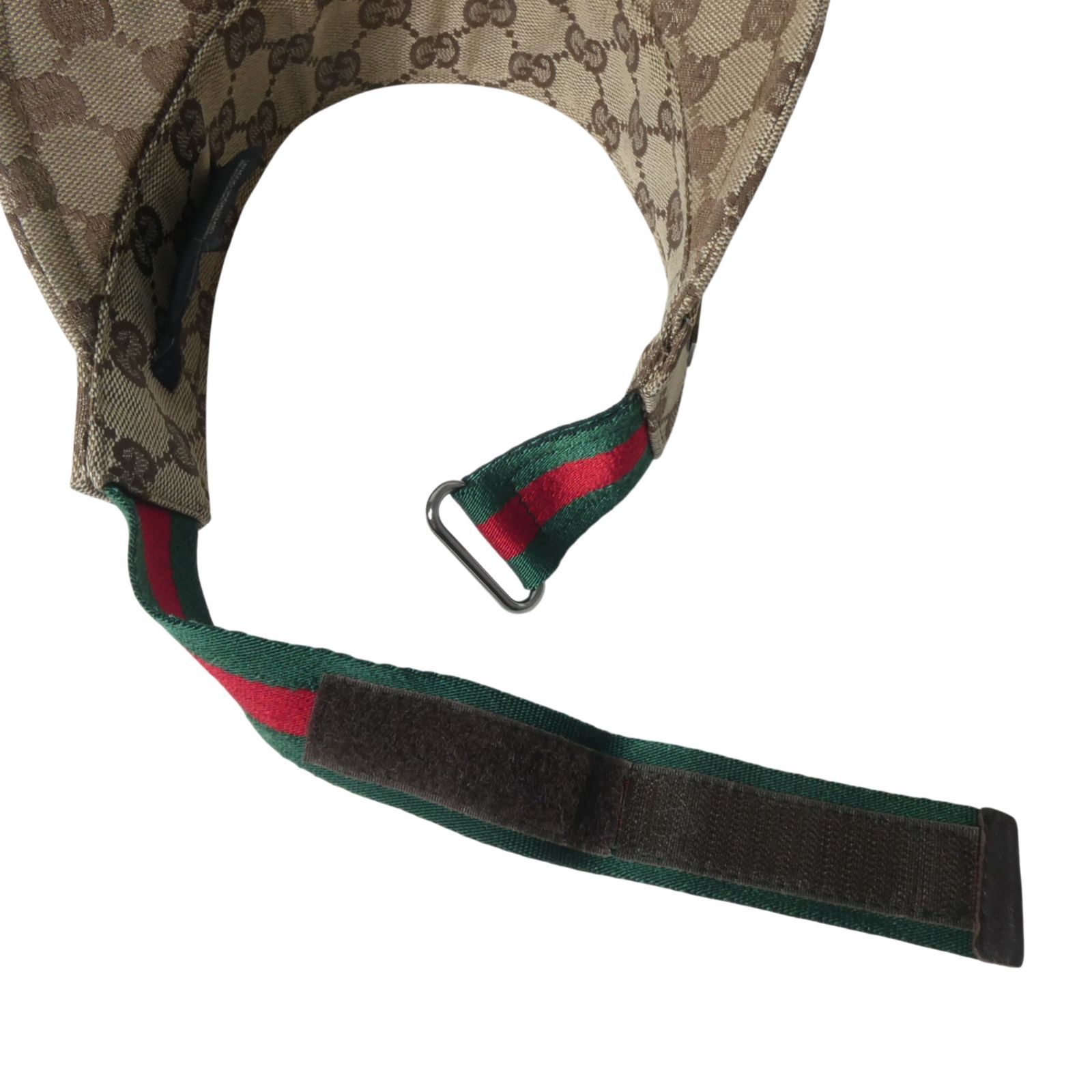 極美品 グッチ GUCCI GG柄 シェリーライン サンバイザー ヘッドウェア