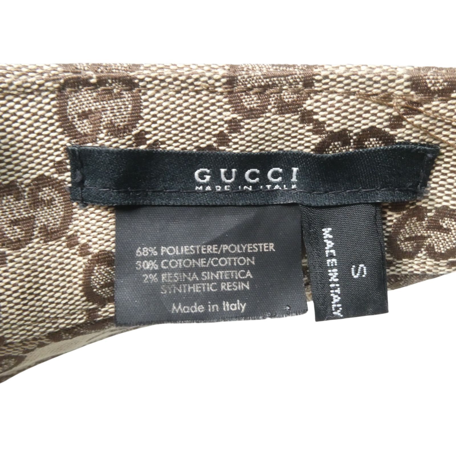 極美品 グッチ GUCCI GG柄 シェリーライン サンバイザー ヘッドウェア
