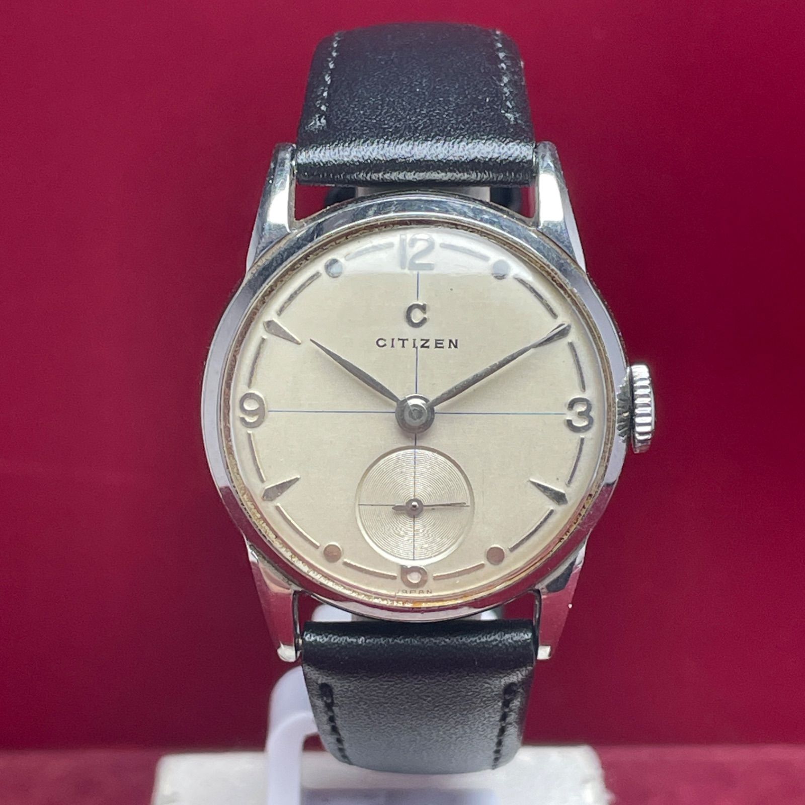 超希少 OH済】 CITIZEN シチズン Cマーク スモールセコンド 手巻 