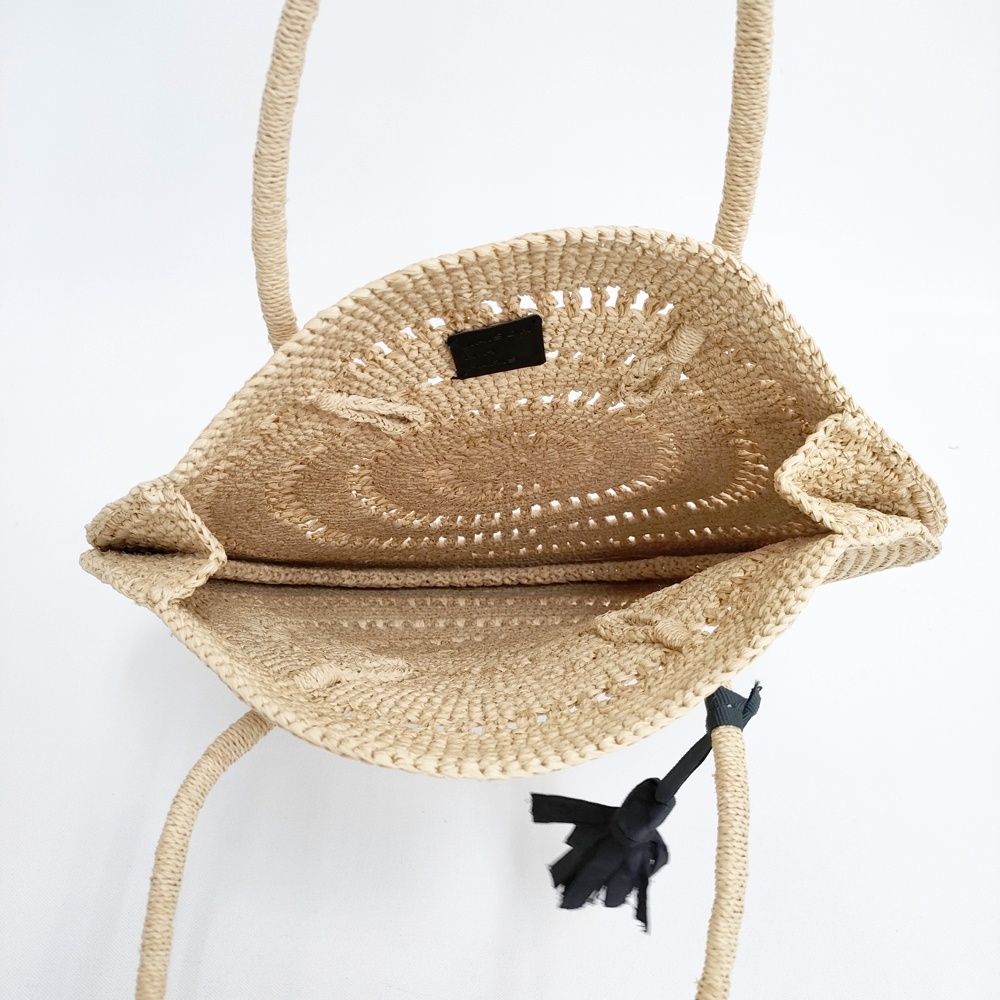 MAISON N.H PARIS サークルバッグ Mサイズ ラフィア トートバッグ